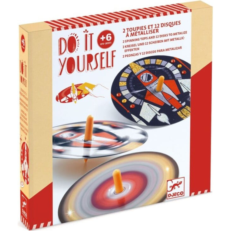 Djeco DIY - Mosaics & Stickers - Spinning tops - Hypno cosmos