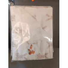 Duet Baby Blanket - 752- BOUCLA / MUSLIN - print - ECRU - size 80x90 cm