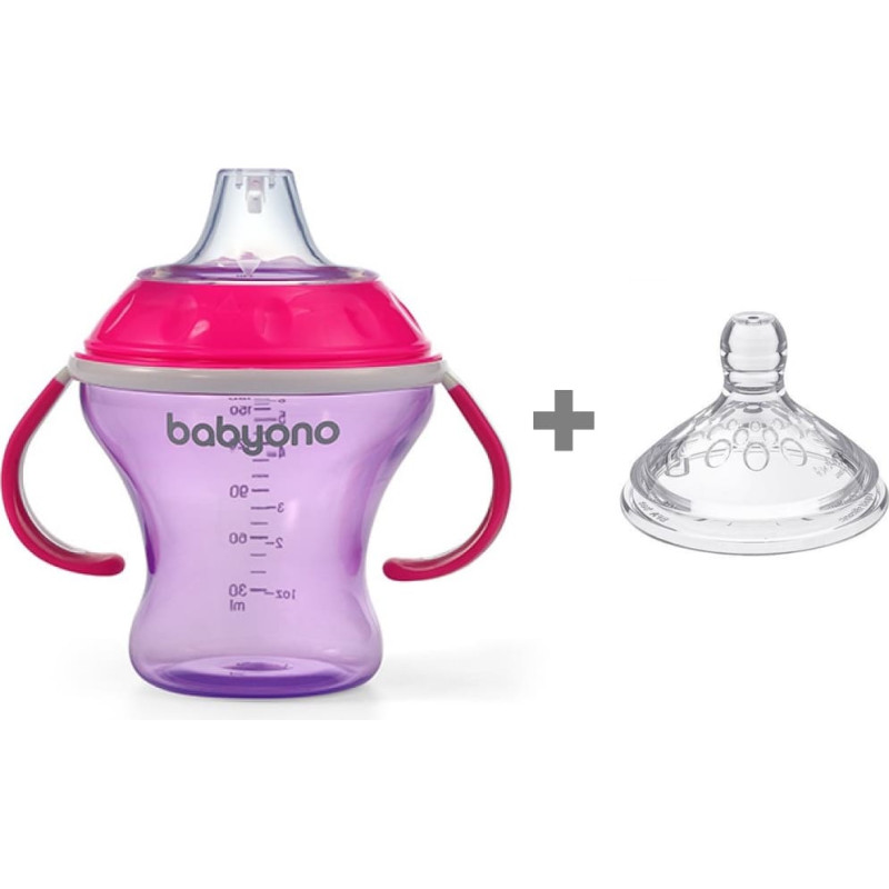 Babyono Krūze ar diviem uzgaļiem: knupis (6+) un snīpītis, 180 ml 1456/04