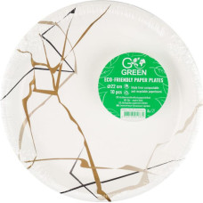 Gogreen Ekoloģiski papīra šķīvji Marble Go Green Ø22cm 10 gab./ 0,11kg