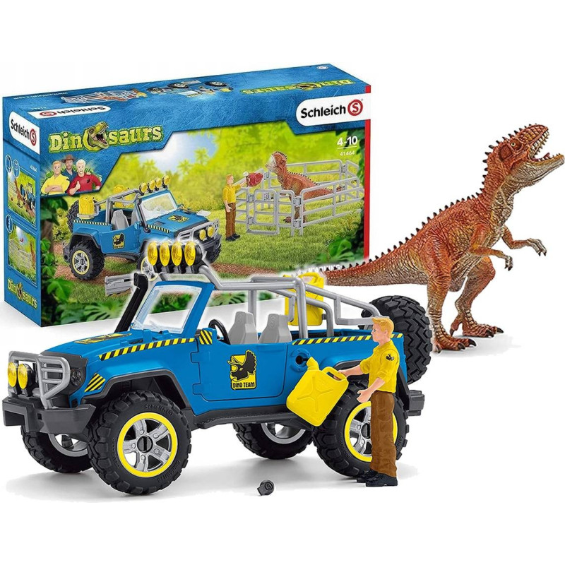 Schleich 41464 Samochód Terenowy z Miejscem dla Dinozaura Dinosaurs