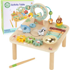 Woopie GREEN wooden table with musical maze and sensory elements 5-in-1