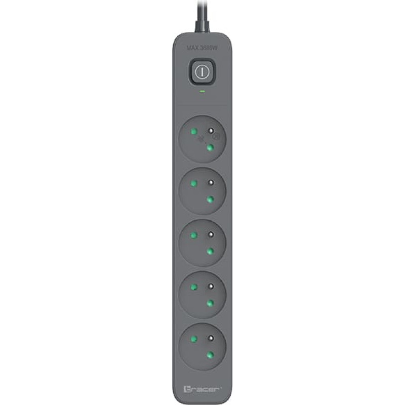 Tracer 47429 Zebra mobile ready 1.5m (5 outlets + 2USB 2,1A)