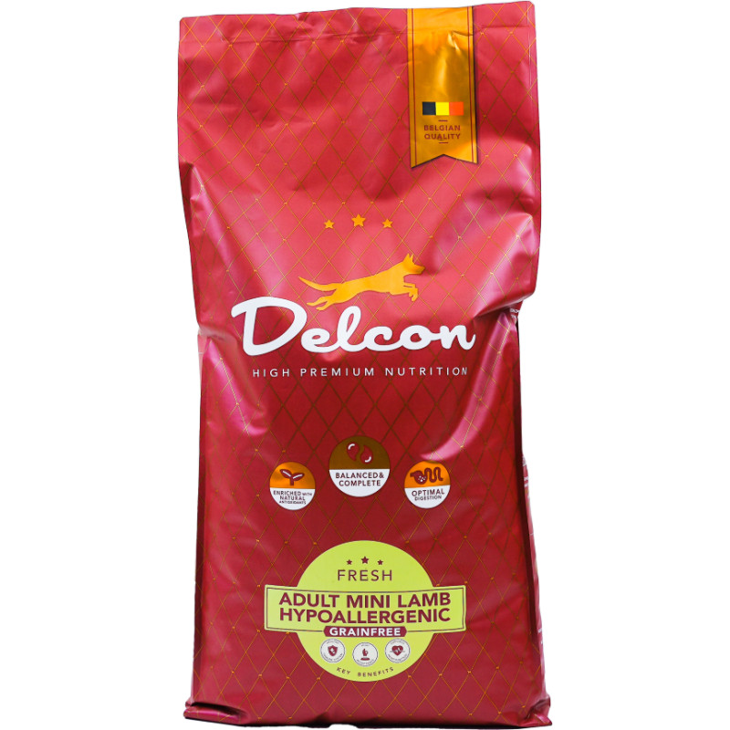 Delcon Grainfree food for small breed dogs with allergies MINI HYPOALLERGENIC with lamb / 10 kg