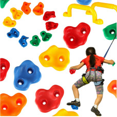 Climbing holds for children – colorful grips, 10 pcs with screws