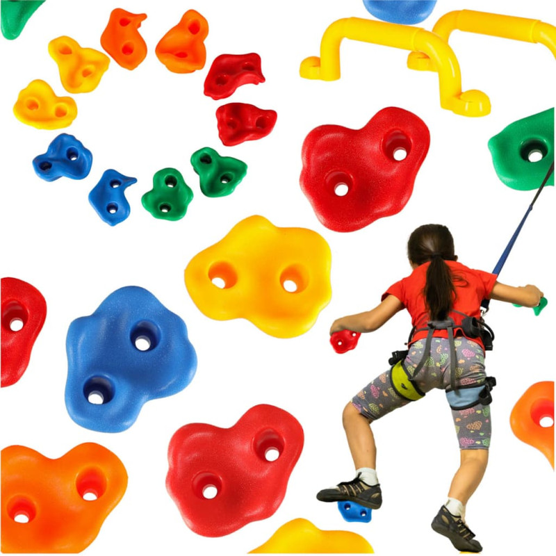 Climbing holds for children – colorful grips, 10 pcs with screws