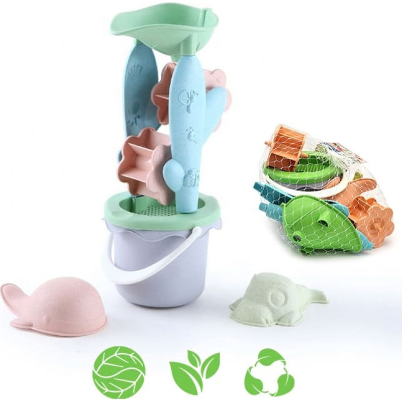 Woopie GREEN – 4-piece set with bucket and water wheel