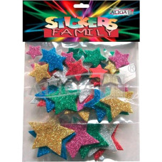 NAKLEJKI GWIAZDKI BROKATOWE