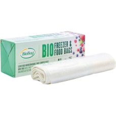 Biobag Pārtikas saldējamie maisi kompostējami BioBag 4L (25 gab. rullī) 18mkr. 24x40cm caurspīdīgi