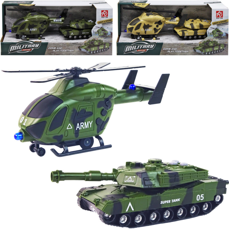 CZOŁG I HELIKOPTER ZE ŚWIATŁEM
