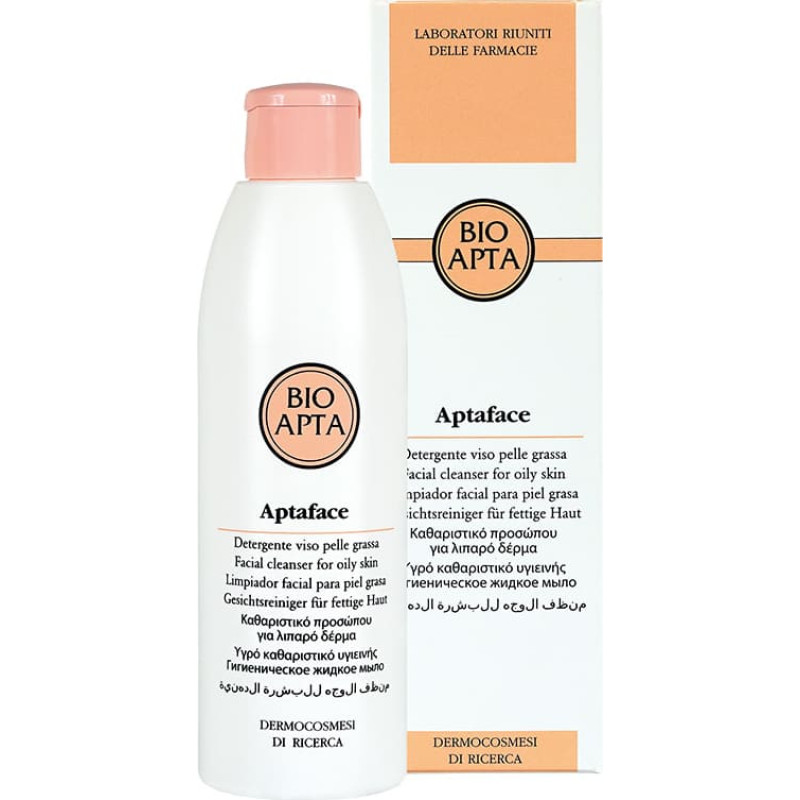 Bioapta Aptaface (attīro&scaron; gēls taukainas un problemāt. sejas ādas mazgā&scaron;anai pH 5,5) 200 ml