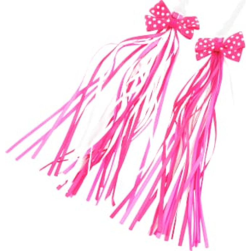 Bimbo Bike Streamers "BOW TIE", 2pcs, pink/white