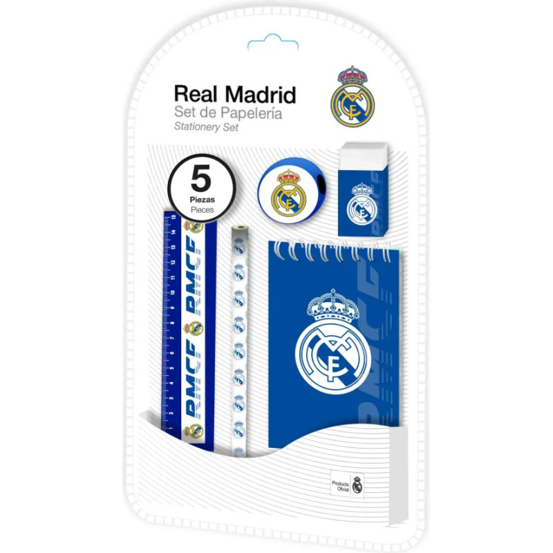 Kids Euroswan - Akcesoria Licencyjne 5PCS STATIONERY SET REAL MADRID