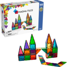 Magna-Tiles Magnetic building tiles Clear Colors, 100 pcs