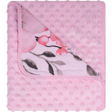 DUET BABY blanket Minky+Cotton Print  art. 625 Rabbit pink (746256)