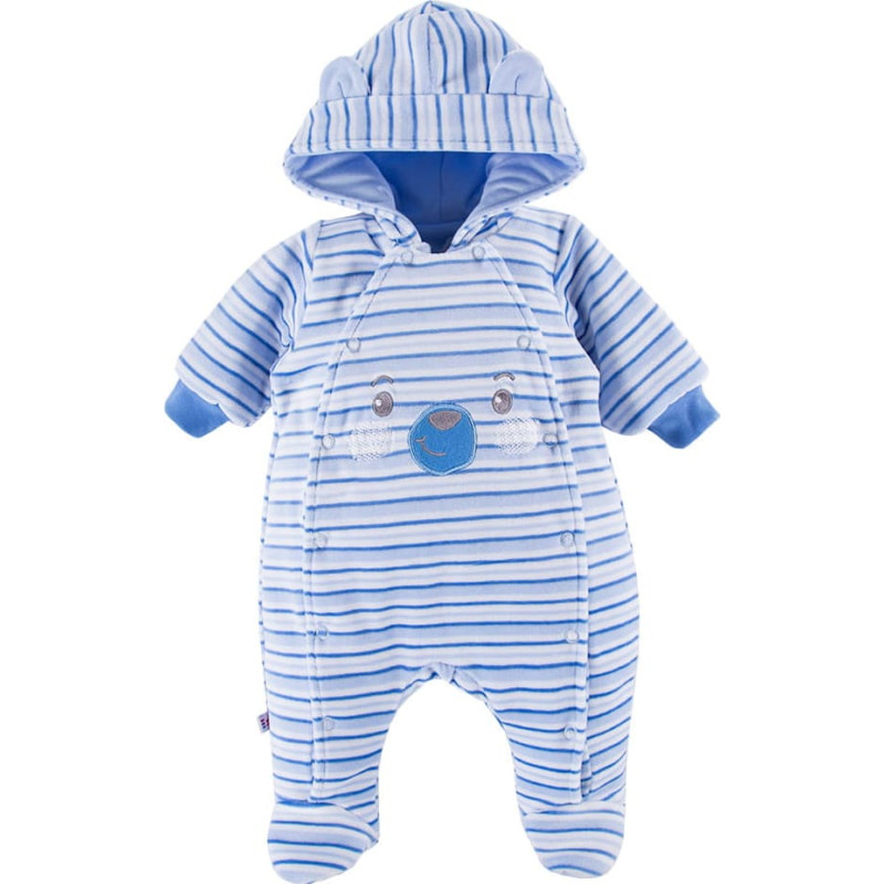 Ubranka EWA 758460 RUN&FUN Pajac welurowy ociepl. niebieski 62