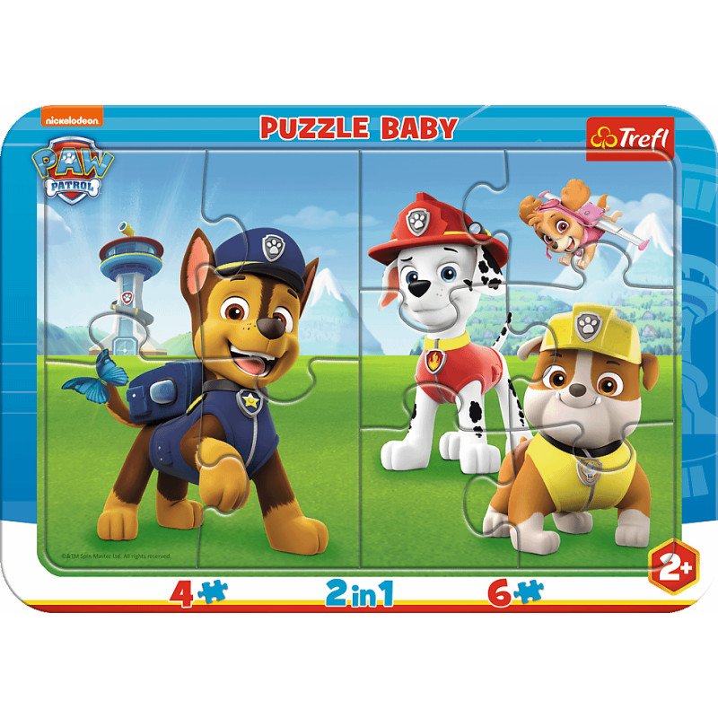 Trefl 80022 Puzzle Ramkowe Baby Wesoły Psi Patrol