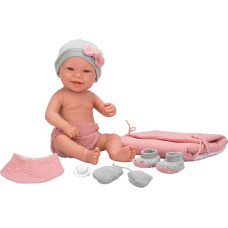 Arias Zoe doll with pink baby changer, 42 cm