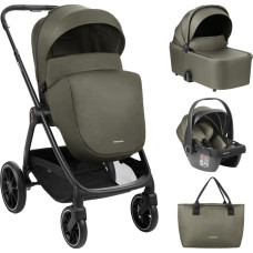 KIKKABOO Stroller 3in1 with carrycot Modena Army Green