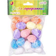 Colored Styrofoam Eggs, 25 pcs, 3.5 cm