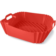 Guardini Square Baking Pan with Handles, Silicone, for Air Fryer, 22x22x7 cm