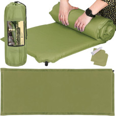 Springos Self-inflating camping mat Springos PM046, 180 cm, with cover, green