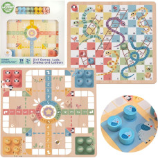 Woopie GREEN board games logical 2-in-1: ludo (chinese game) + free the animals