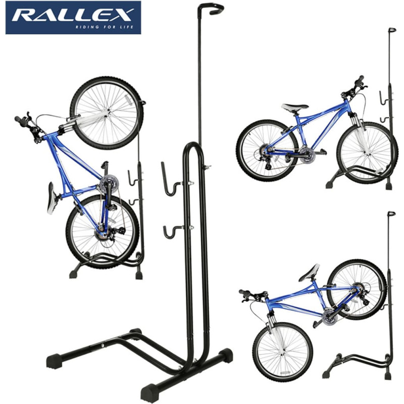 Single high strong metal bicycle stand, black