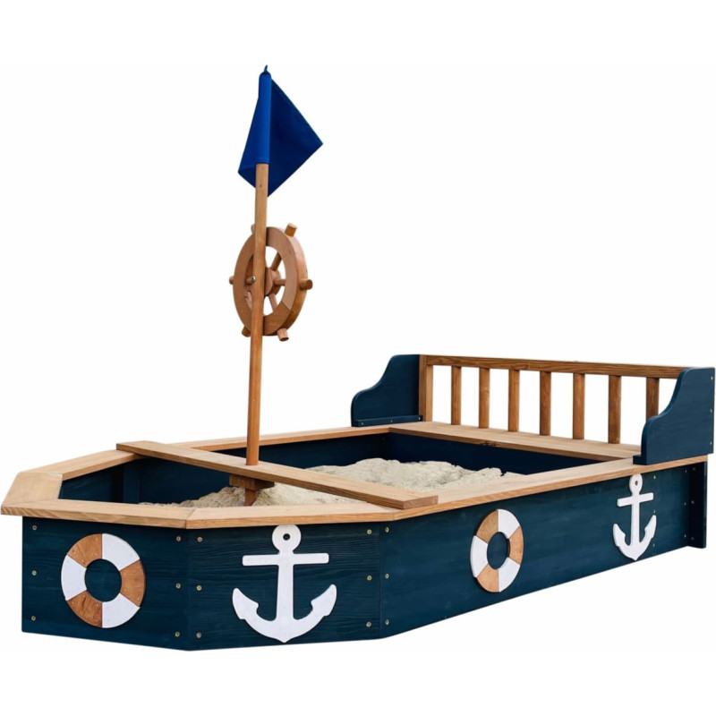 AXI wooden sandbox Doris with storage compartment and cover, 153 cm