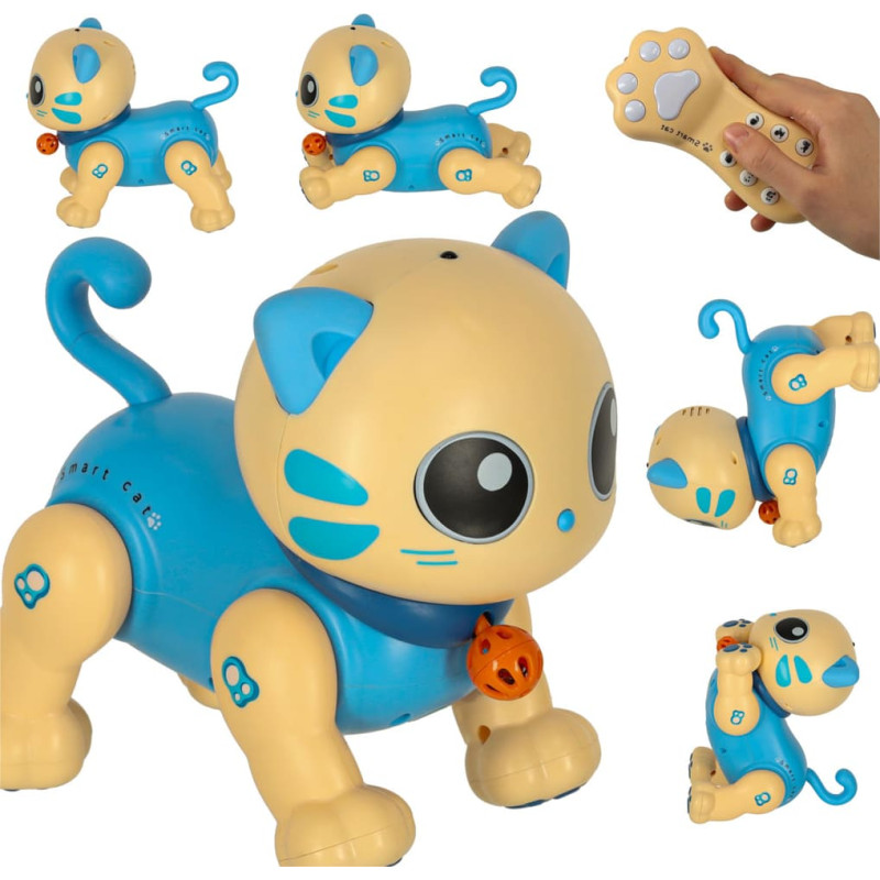 RC kaķu robots ar tālvadības pulti lec dzied debesis