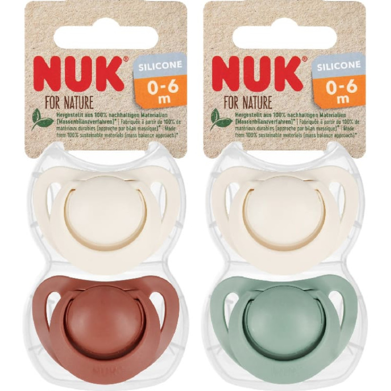 NUK 175009 Smoczek uspokajający 0-6m PACIFIER 2 szt.