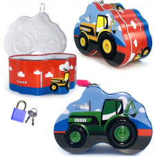 SKARBONKA METALOWA TRAKTOR 4 KOLORY