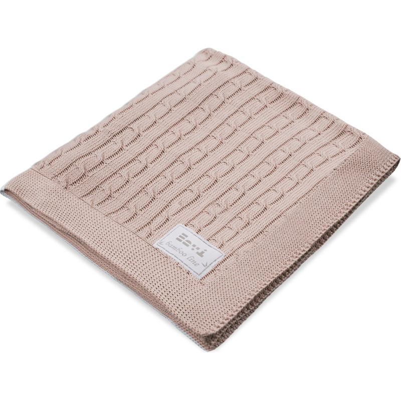 Ubranka EWA 919113 Kocyk bambus beż warkocz