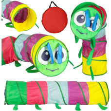 Bērnu tuneļa telts dārza sliežu ceļš pašnolokāms mājas dārzs liels saliekams kāpurs