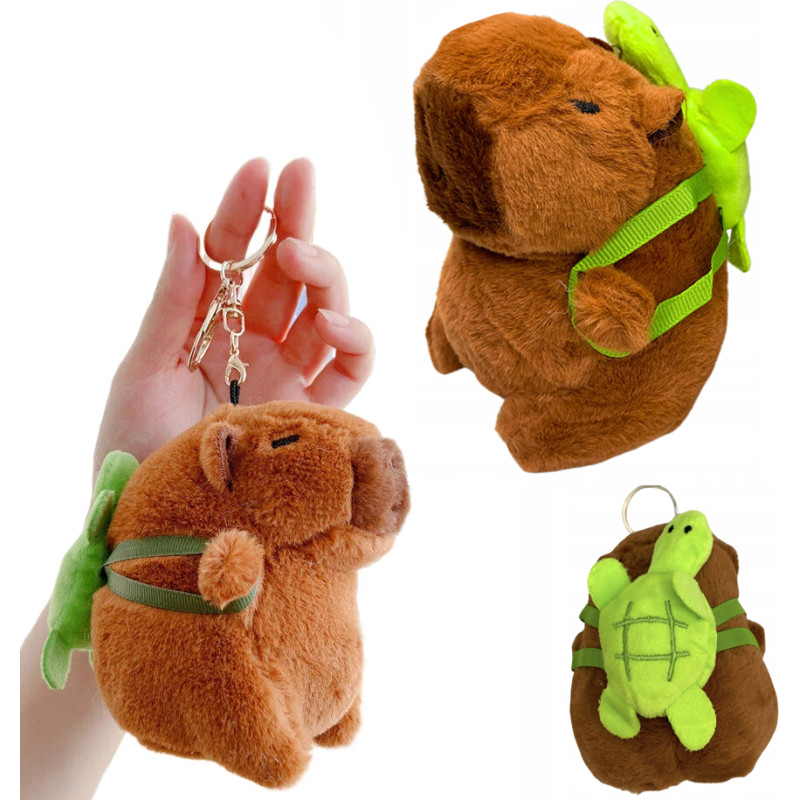 Plush capybara keychain