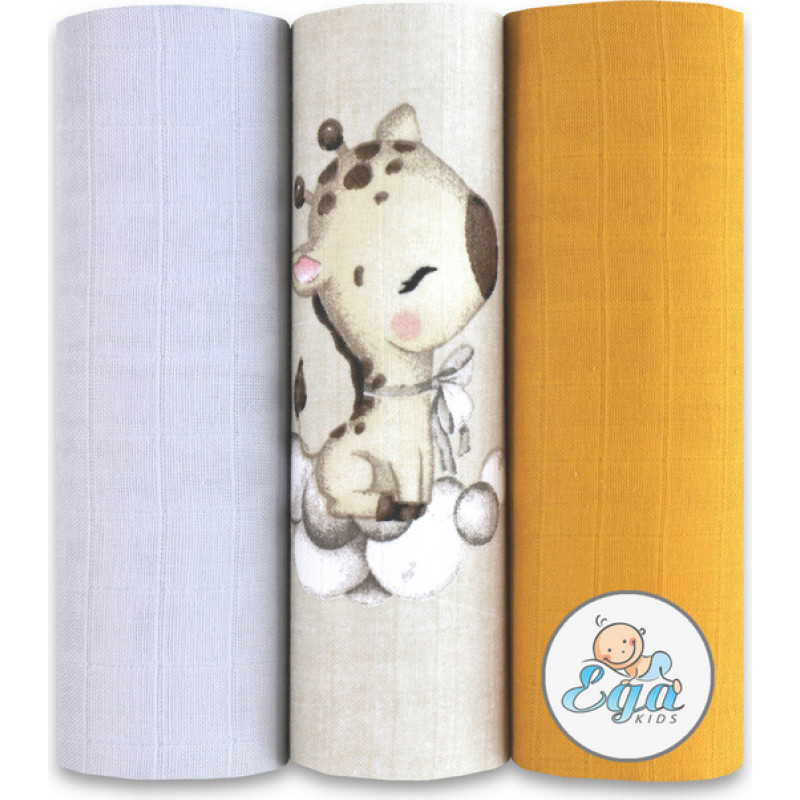 Ega Kids Diaper - SET - 15012 - MUSLIN - EGA - size 60x80 cm  - nr 60