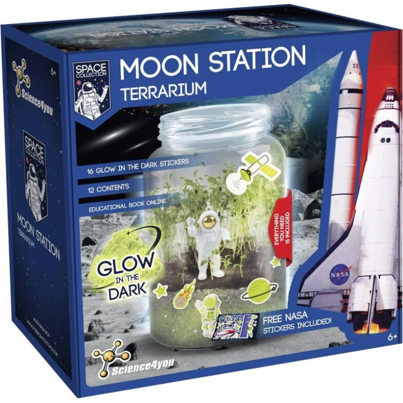 Science4You Science kit - Nasa Moon Station - Terrarium (glow in the dark)