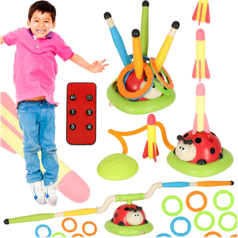 Children's agility sports game: rope jumping, target throwing, "Ladybird Launcher" 3-in-1