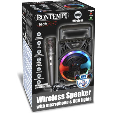 Bontempi bezvadu skaļrunis ar mikrofonu un RGB gaismām, 49 1000