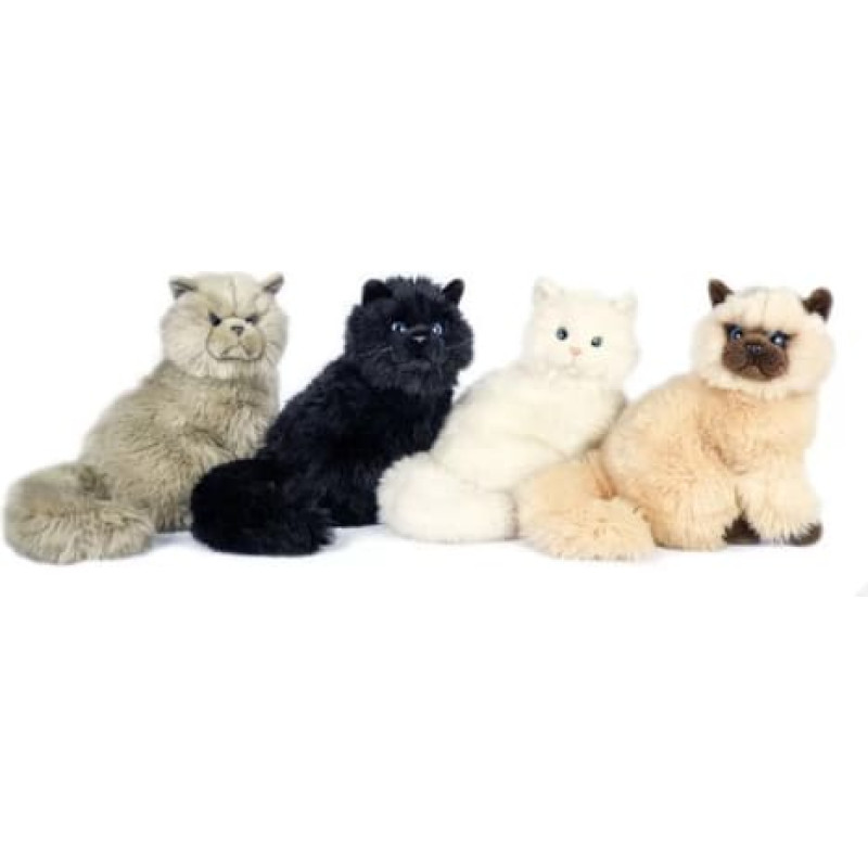 Uni-Toys Plush toy Cat fluffy, sitting, 26 cm