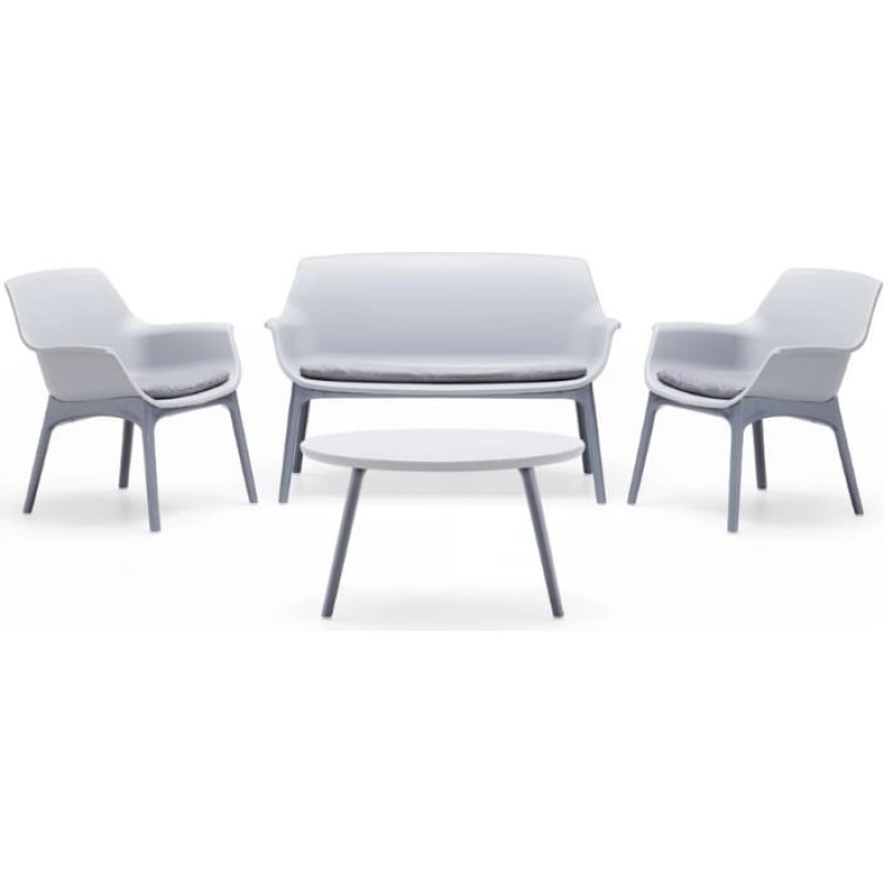 Bica Dārza mēbeļu komplekts Luxor Lounge Set balts/pelēks