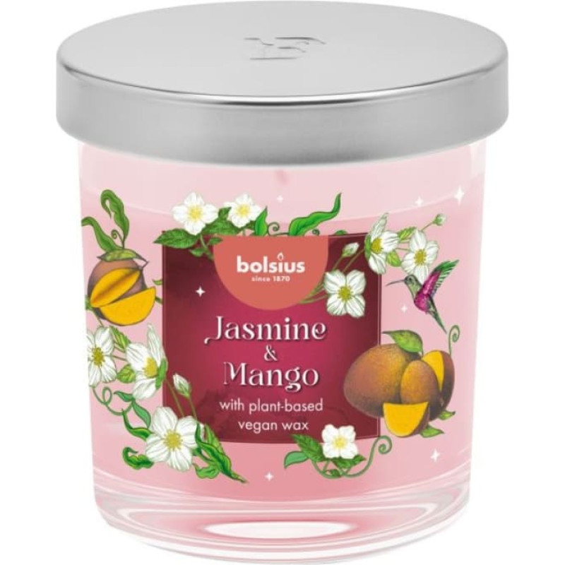 Bolsius Svece arom. stikla gl. Floral Fusion &Oslash;80x72mm jasmine & mango