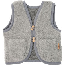Wool baby vest Nevada 122/128 grey