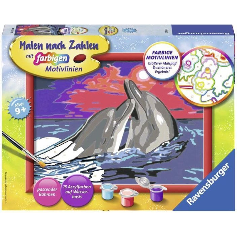 Ravensburger Paint by numbers 18x24 cm Dolphins
