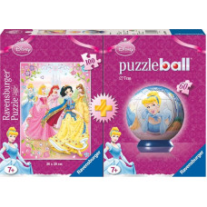 Ravensburger Set: Puzzle 100 pcs + Round 60 pcs Disney Princesses
