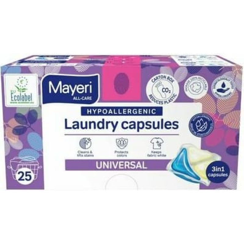 Mayeri Hypoallergenic laundry capsules Universal 25pcs
