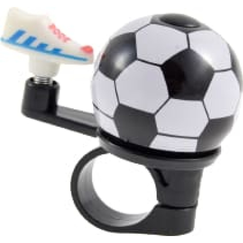 Bimbo Bike Bicycle bell "FOOTBALL", white/black