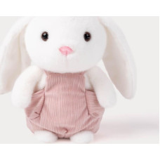 Teddykompaniet soft toy Bunny with Dungarees White