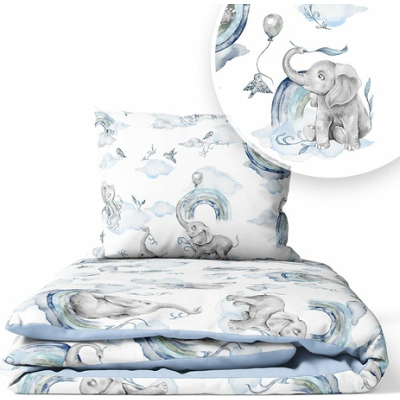 Ankras G/v komplekts RAINBOW ELEPHANTS blue 2 el. K-2T135