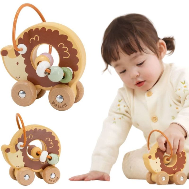 Viga Bead Maze on Wheels &ndash; Hedgehog 12M+
